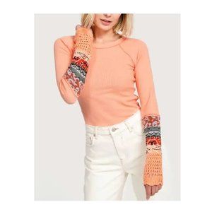 NWOT Free People In the Mix Cuff Top